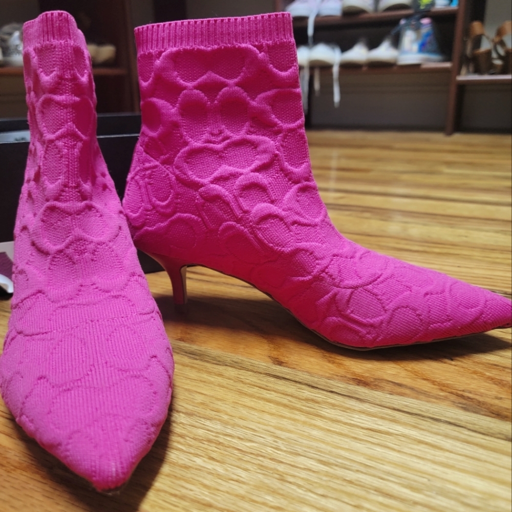 Hot Pink Coach Jade Booties